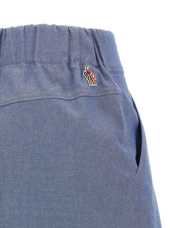 Moncler Grenoble Chambray Cotton Shorts Bermuda e Short - Celeste | afafb426321c6cb9bbf20bd5a4a6708adcd3019c