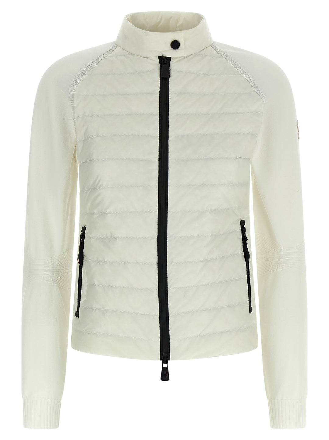 Moncler Grenoble Padded Cardigan Maglioni - Bianco | 14f7c7b01b02dca7a6d4b7ac1e5538d9ea3b0241