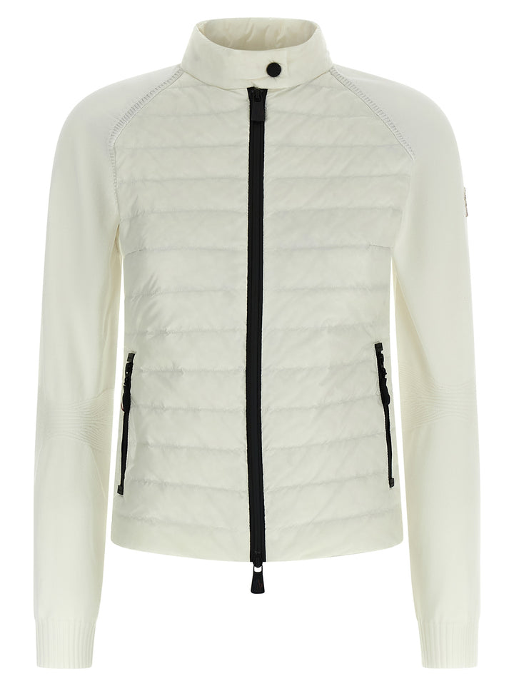 Moncler Grenoble Padded Cardigan Maglioni - Bianco | 14f7c7b01b02dca7a6d4b7ac1e5538d9ea3b0241