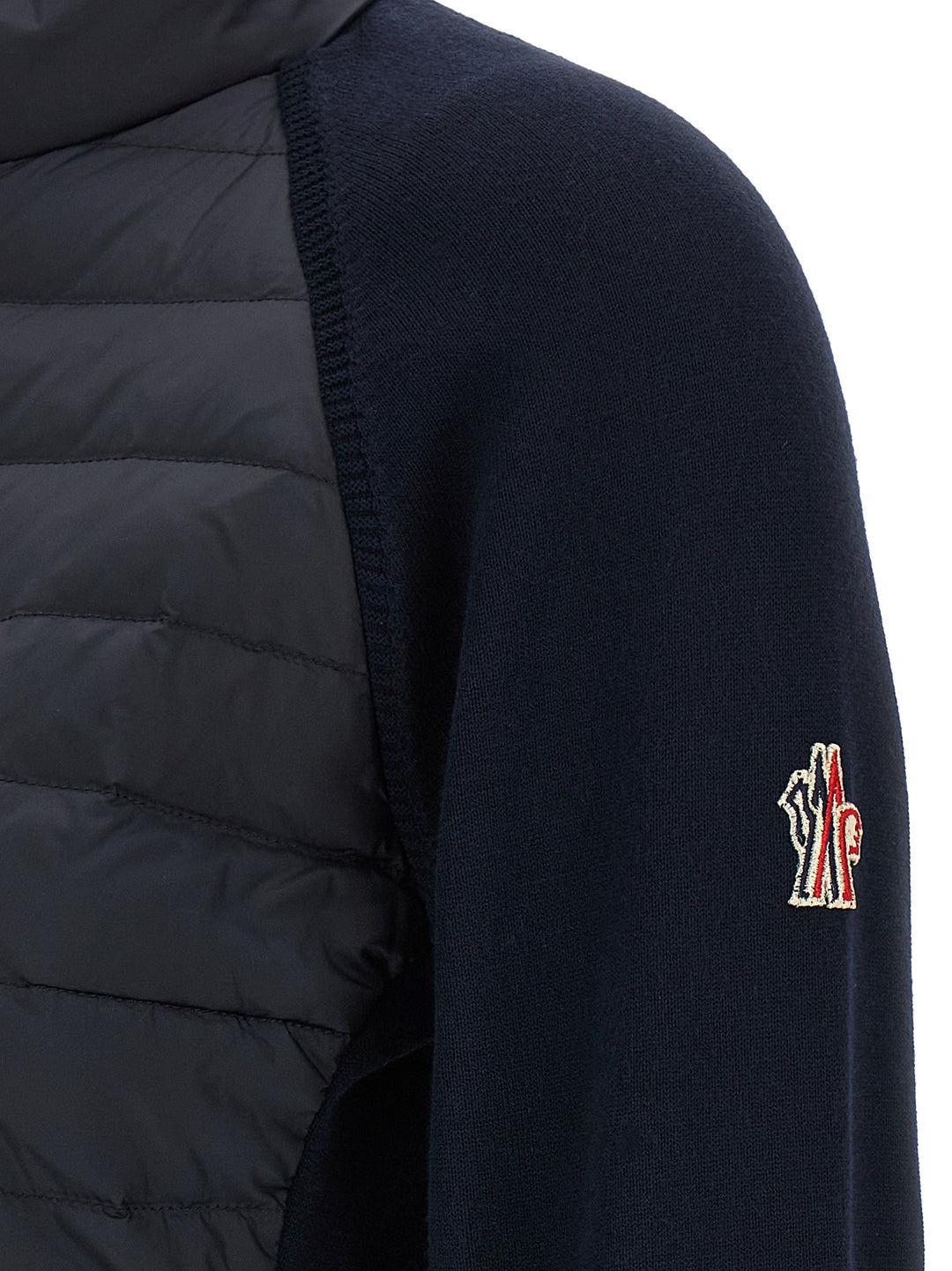 Moncler Grenoble Padded Cardigan Maglioni - Blu | 09771cd0588efd80bda15b8530cfe65c16ba2ed5