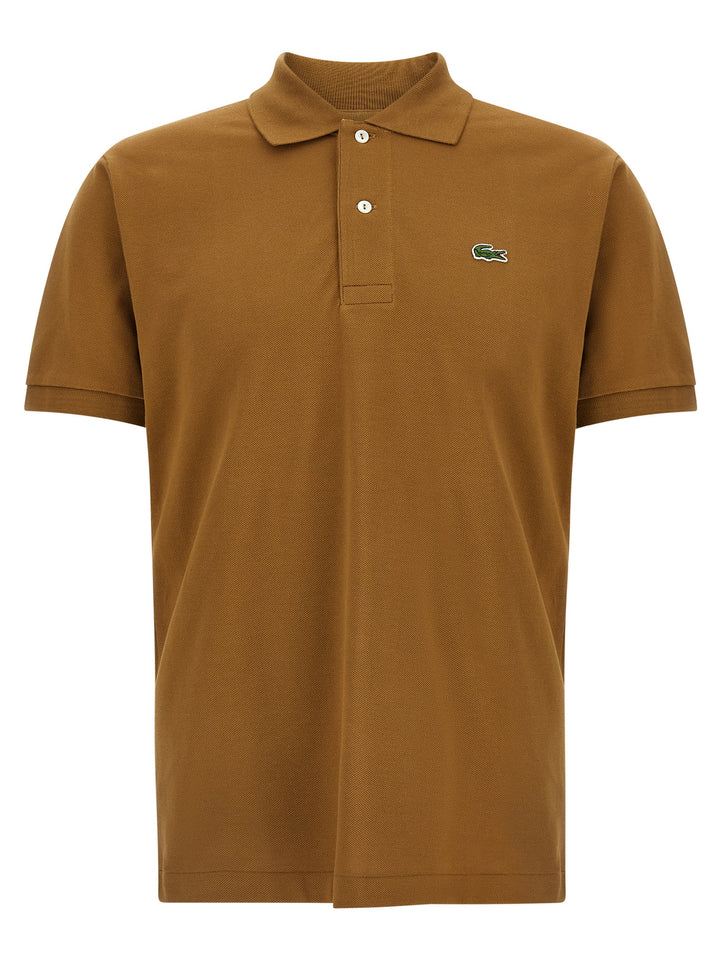 Lacoste Logo Patch  Shirt Polo - Marrone | 7ed4fe734469cf3a130ccff565af4c104d5067cf