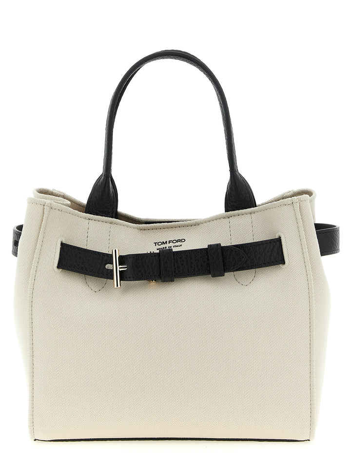 Tom Ford Audrey Tote - Bianco/Nero | 525b633205260194b6169be5ac0ccf7620322a8a