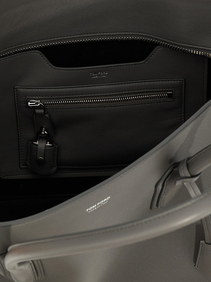 Tom Ford Logo Shoulder Bag Borse a Spalla e Tracolla - Grigio | 44de7145785c7b99105875f65459bd2ba5f92beb