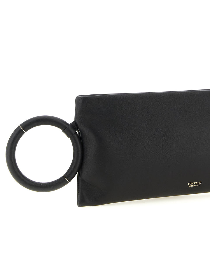 Tom Ford Nappa Leather Clutch - Nero | 2af642a8e77f1eafd79427c514d85c4ad1ed98ee