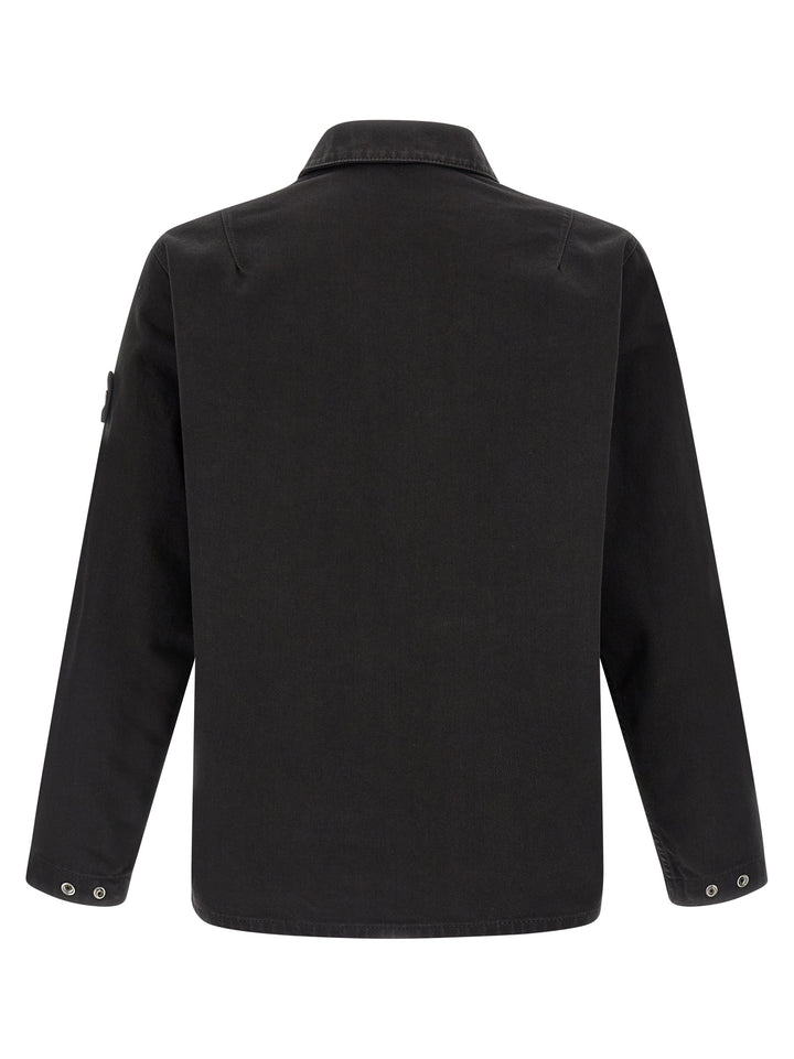 Stone Island Denim Overshirt Camicie - Nero | c8f650d8b1fb66214884f5a53f8997fd6ee7e98a