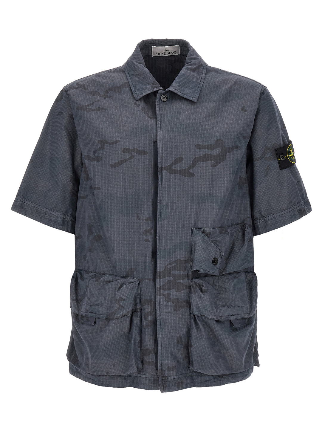 Stone Island Camouflage Shirt Camicie - Blu | d2e1738b2d0a05b0591f88e66a0c1fd24dd9488a