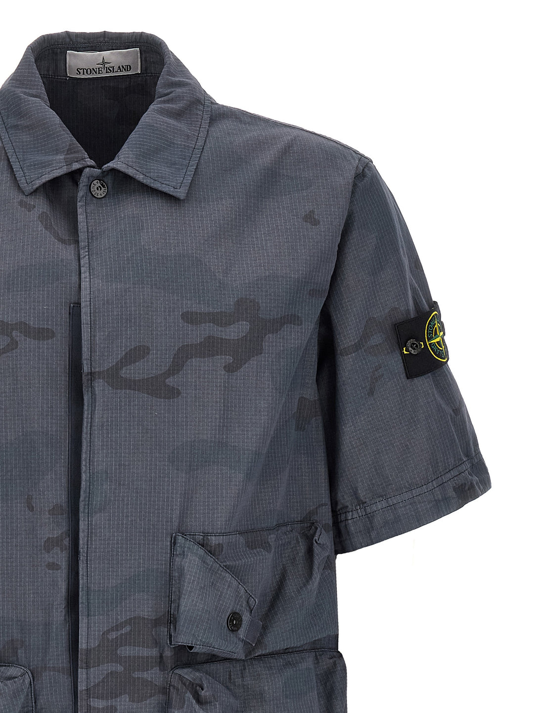 Stone Island Camouflage Shirt Camicie - Blu | 7f86e7262fd687b658ba65d8cdbf9e8f48ec0e82