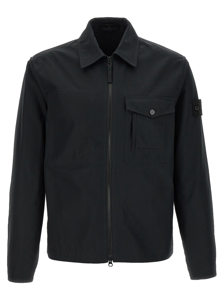 Stone Island Cotton Overshirt Camicie - Nero | 9c231300498eccb9d2b0a743814039e52ff734a4