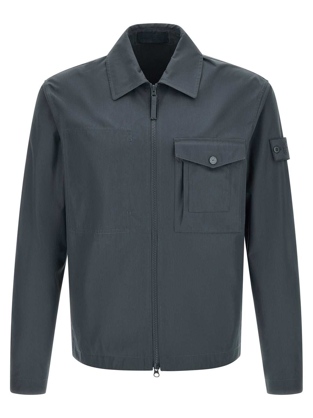 Stone Island Cotton Overshirt Camicie - Blu | d32e8bb0feb10ab843d3dbfca8396125dbf36d1e