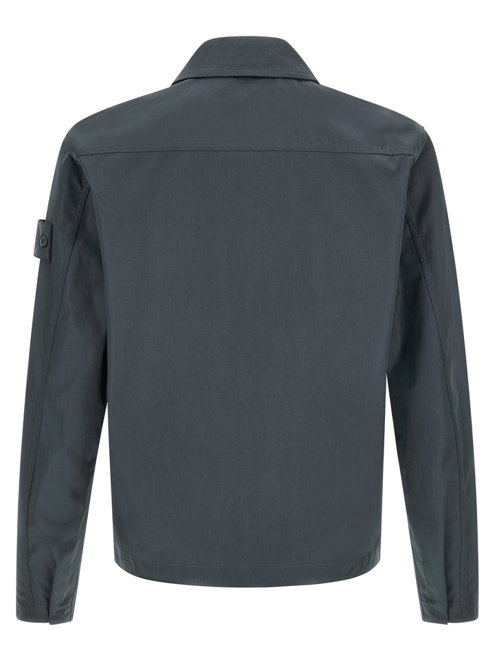 Stone Island Cotton Overshirt Camicie - Blu | 515ca286e1a75cc39365d42dcca5f4e7115b2a5b