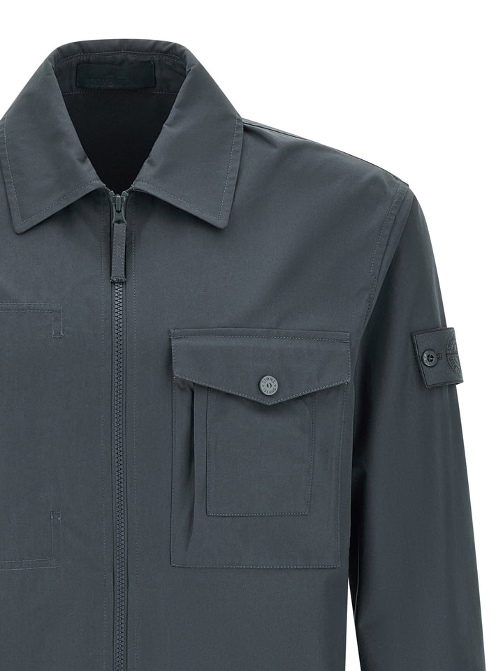 Stone Island Cotton Overshirt Camicie - Blu | 2269bda9bf611c6b727b5ab8db7d5f07a13e5013