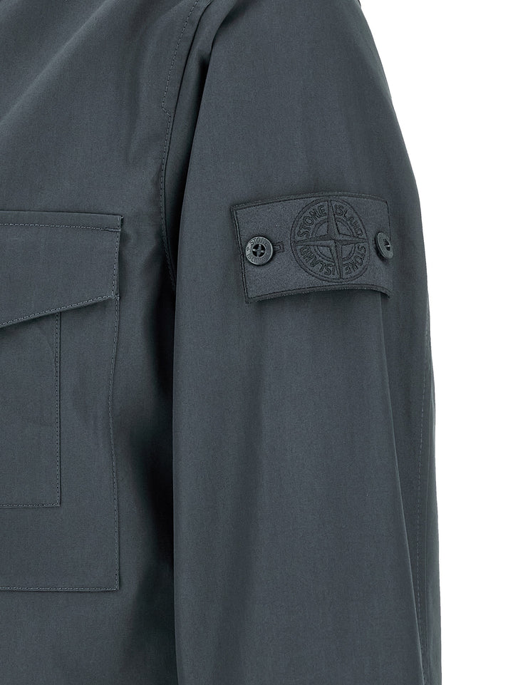 Stone Island Cotton Overshirt Camicie - Blu | 974de00fd23fa7afe4f667a6be96538c2cc612b1