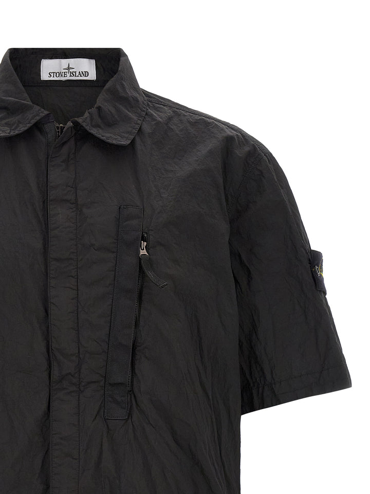 Stone Island Overshirt Nylon Metal Camicie - Nero | bca52f661417c619aadd8eee314dd647e27b1130