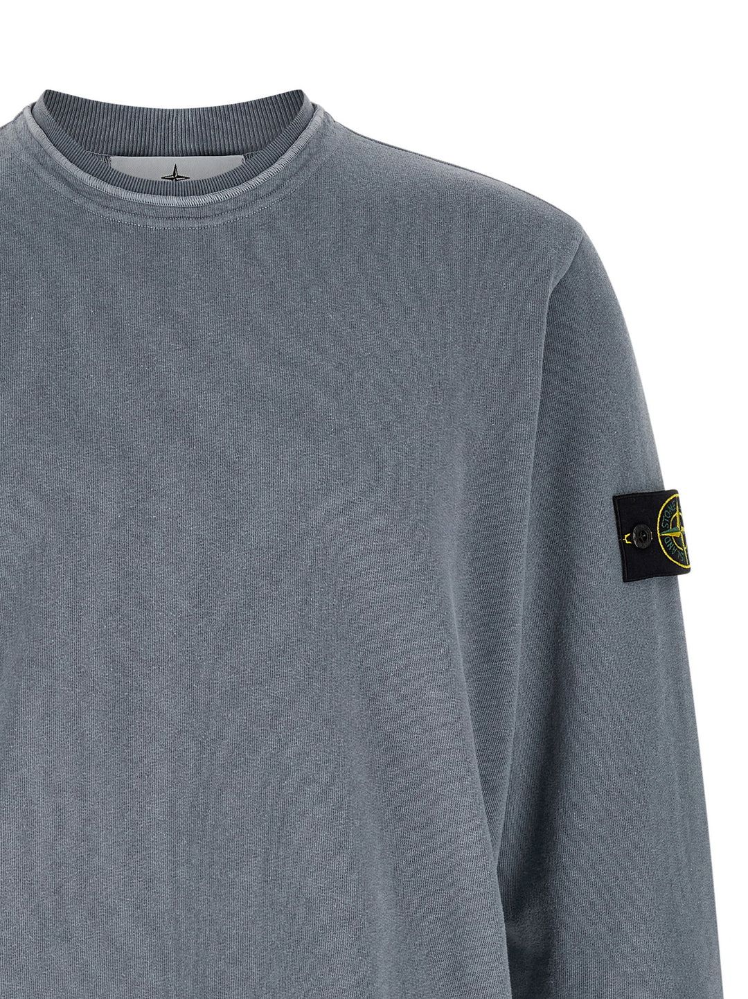 Stone Island Brushed Cotton Felpe - Blu | 40641ee04e08534c2f1e9d70b942af30288b4259