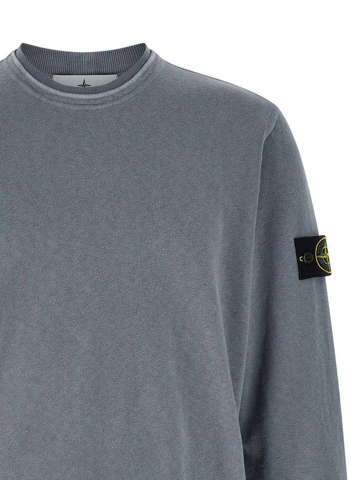Stone Island Brushed Cotton Felpe - Blu | 40641ee04e08534c2f1e9d70b942af30288b4259