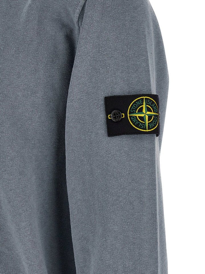 Stone Island Brushed Cotton Felpe - Blu | 4f432385a6add3d1f337dddb01cb704dd6ee073e