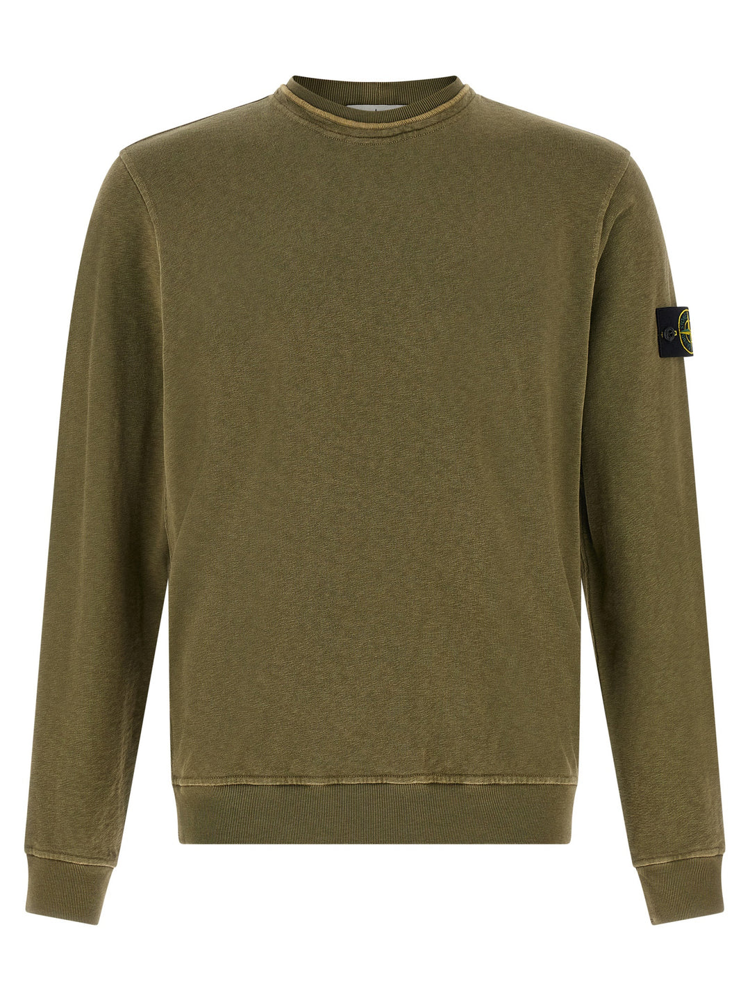 Stone Island Brushed Cotton Felpe - Verde | 34e5b8ba54aa5b8aee02edd31bfd0c235f49aeb8