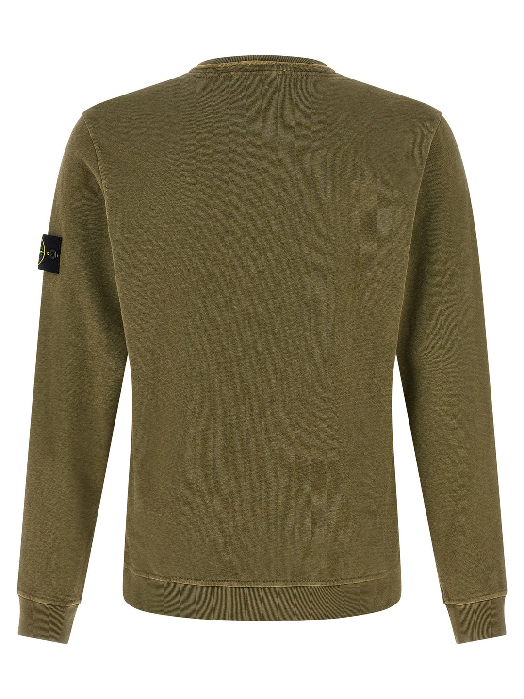 Stone Island Brushed Cotton Felpe - Verde | 20c5ff4a51a07a545d07bcedcfc8349665d71958