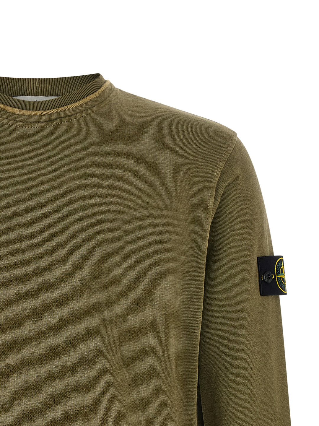 Stone Island Brushed Cotton Felpe - Verde | 512c25051431d8fd893fbfaee577c41591dfd154