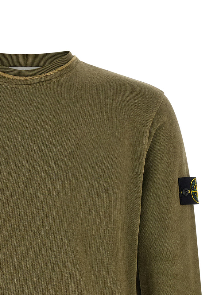 Stone Island Brushed Cotton Felpe - Verde | 512c25051431d8fd893fbfaee577c41591dfd154