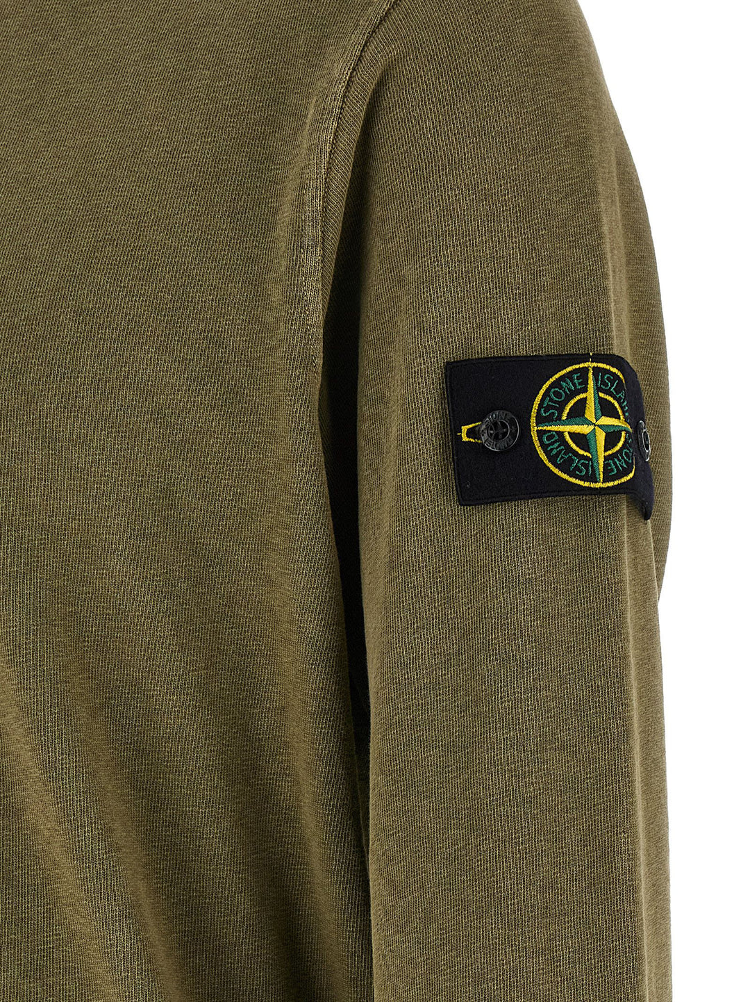 Stone Island Brushed Cotton Felpe - Verde | 04adda9578a6e08245c77df46d294e5645483657