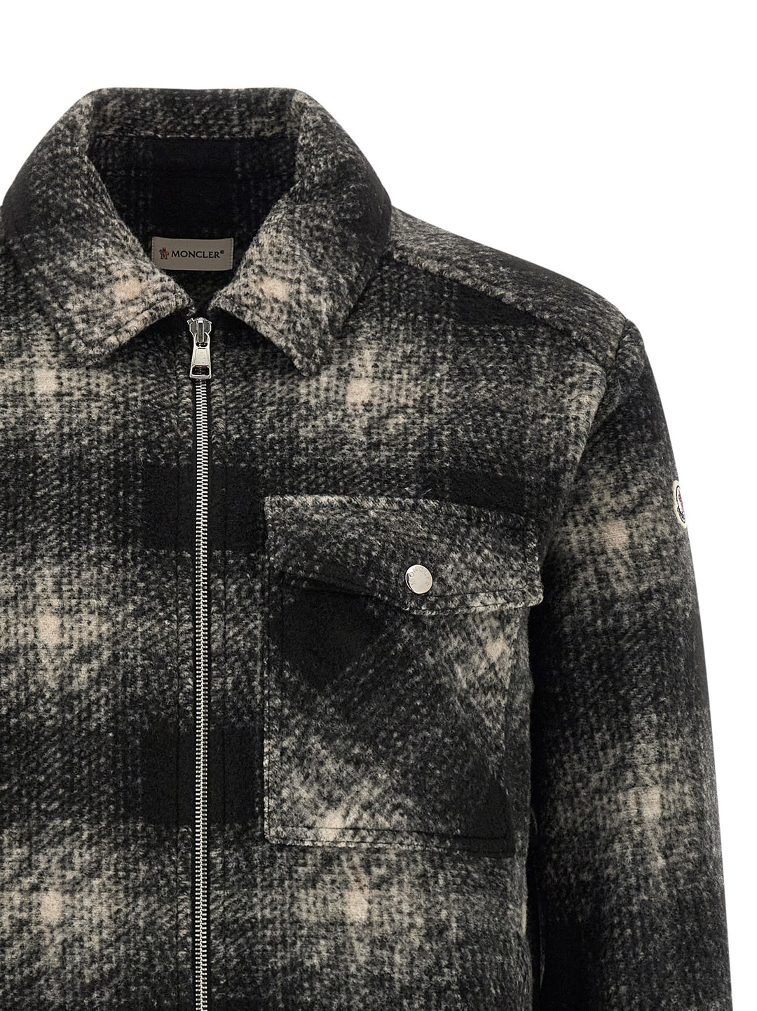 Moncler Zip Overshirt Camicie - Grigio | 77491be886224f02bb4d10f9289bc4b0f05ab759