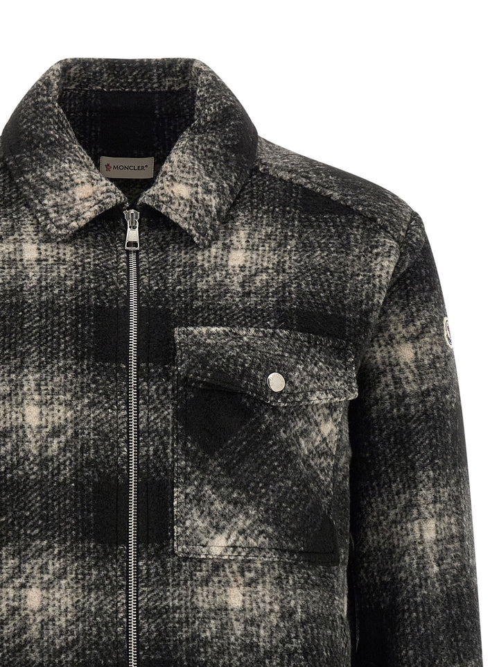Moncler Zip Overshirt Camicie - Grigio | 77491be886224f02bb4d10f9289bc4b0f05ab759