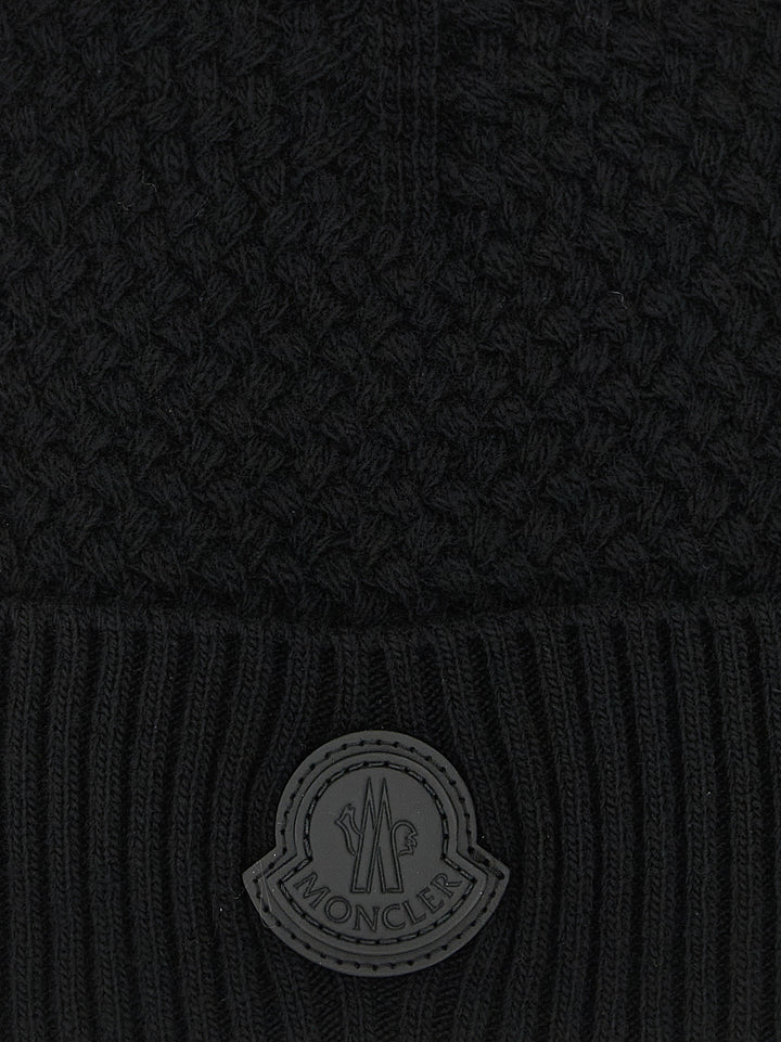 Moncler Basket Stitch Beanie Cappelli - Nero | 6ff29c762c7d7c5d6d9e0985e20240a7e137f2a7