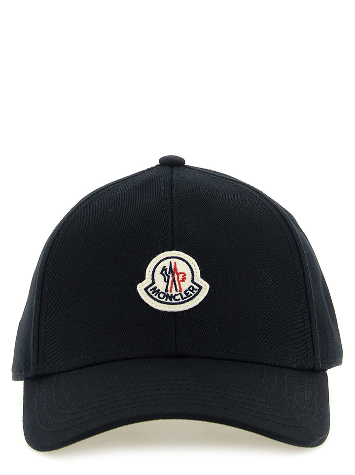 Moncler Hat With Logo Cappelli - Nero | ba00ff62ad63ea0f1d1584034fddd2ded09b39e0