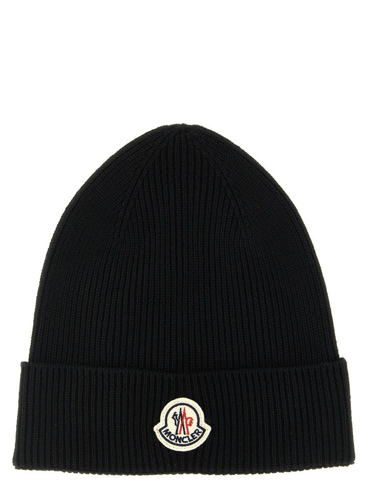Moncler Wool Beanie Cappelli - Nero | 599ab477aa546b6b1f7a3ae97e03959a0f2d9b36