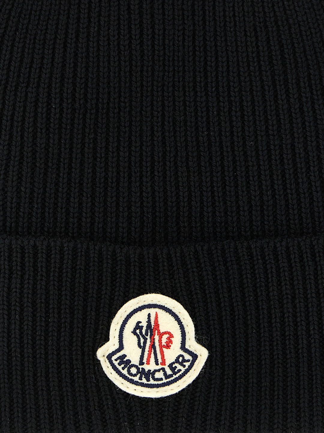 Moncler Wool Beanie Cappelli - Nero | b2698bc78f751ca0d21bff35ec728cc16c0c2081