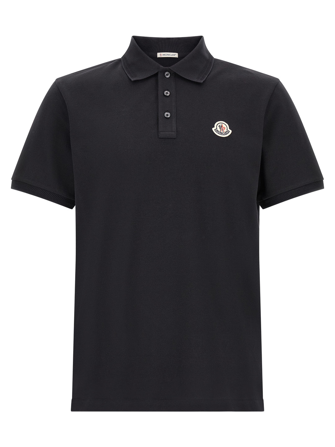 Moncler Logo Patch  Shirt Polo - Blu | 0b8663d897295493caf5da112370e23a2122a696