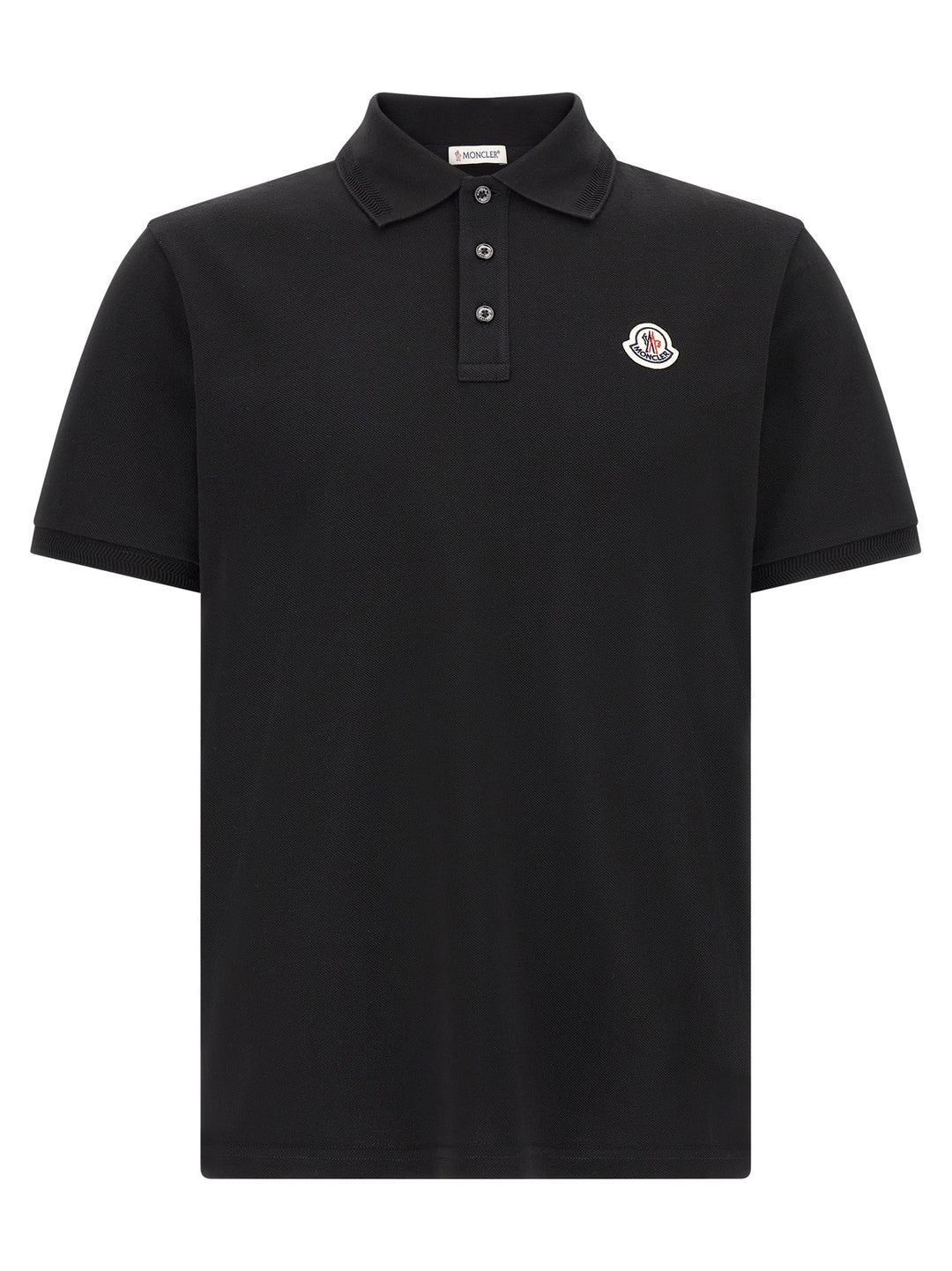 Moncler Logo Patch  Shirt Polo - Nero | 764048bdf15bfd6a7626eae9bc65e45b8c022428