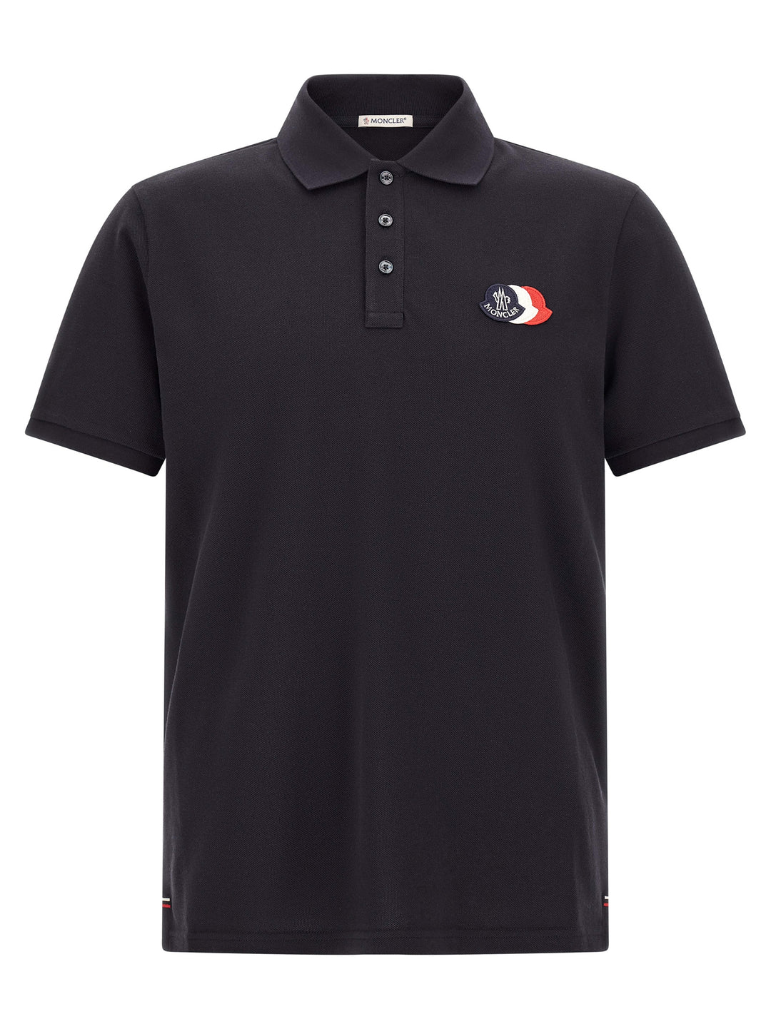 Moncler Triple Logo  Shirt Polo - Blu | 66caf2d22df47543402bd31d2feea4f6a7407376