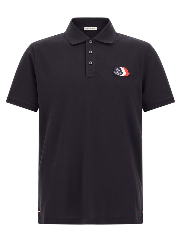 Triple Logo Shirt Polo Blu