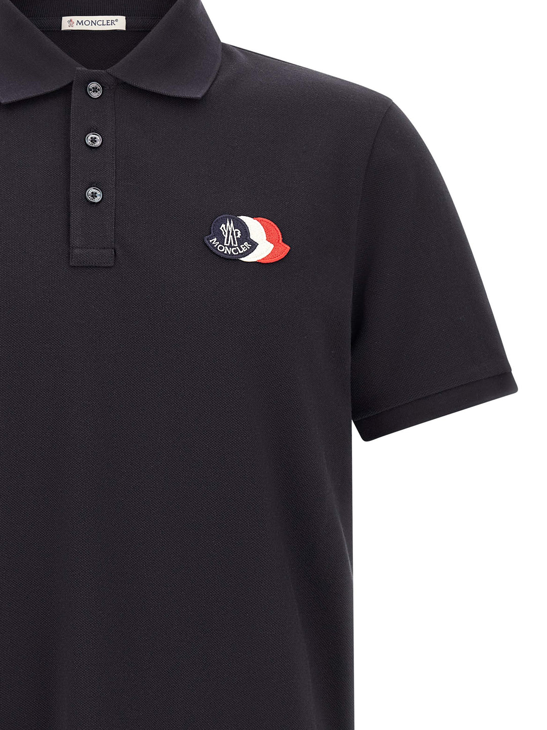 Moncler Triple Logo  Shirt Polo - Blu | e0dae7c4fd43c0690335d3eb1c5793b4b4ecb10a