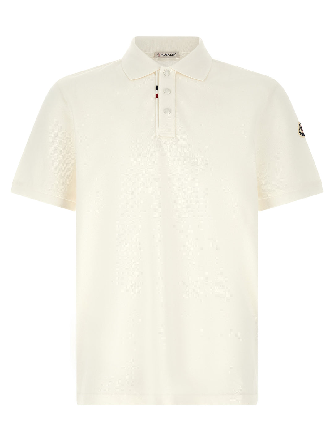 Moncler Logo Patch  Shirt Polo - Bianco | 88649cf2e82772dab84ecd90824376898f242fbc