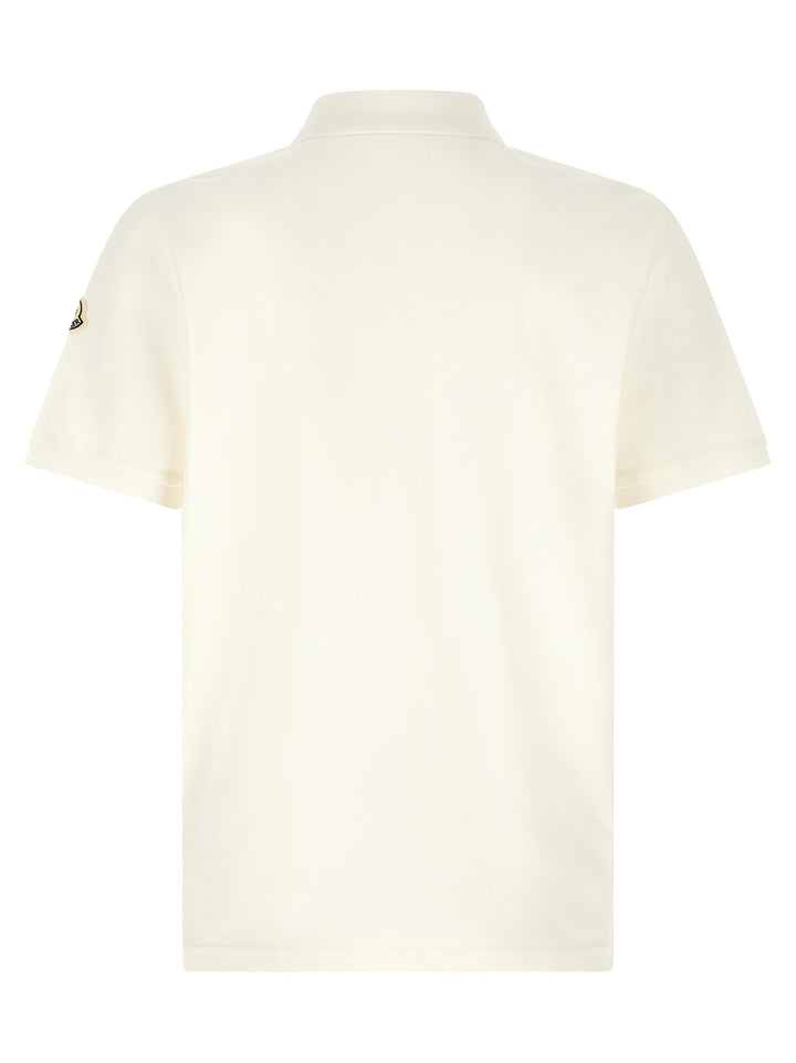 Moncler Logo Patch  Shirt Polo - Bianco | c4265cbdc5068416acfc943a14006307905035e6