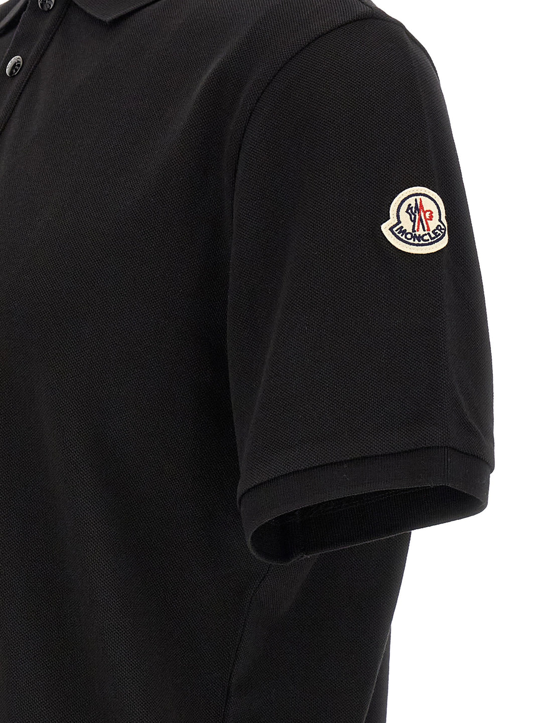 Moncler Tricolor Detail  Shirt Polo - Nero | c2a6d3ea10b2443579d9c17dee95a9a3d450c744