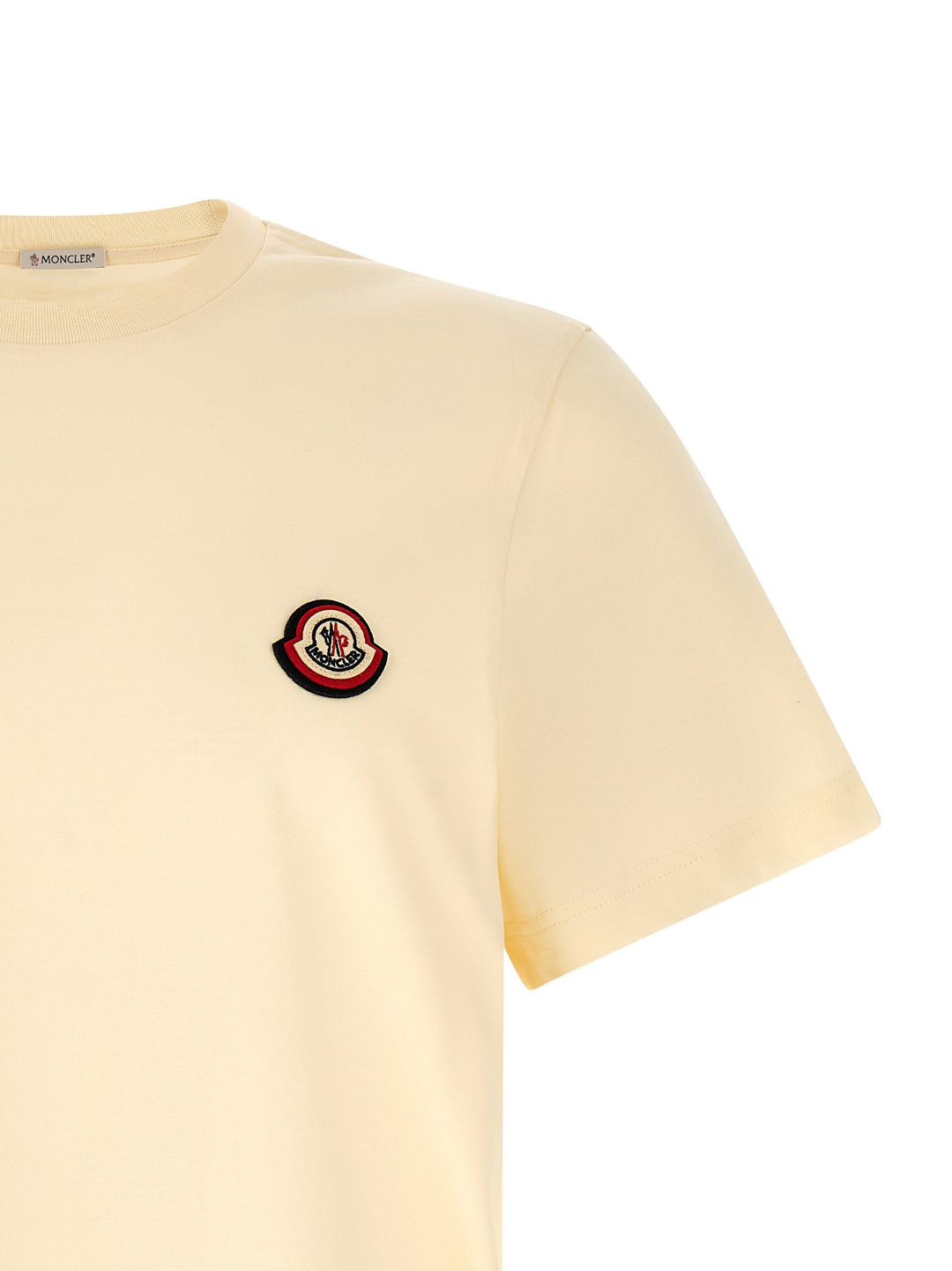 Moncler Logo Patch T shirt - Bianco | 9516fd155b6d60565368526245fbe1b1bf6b52ce