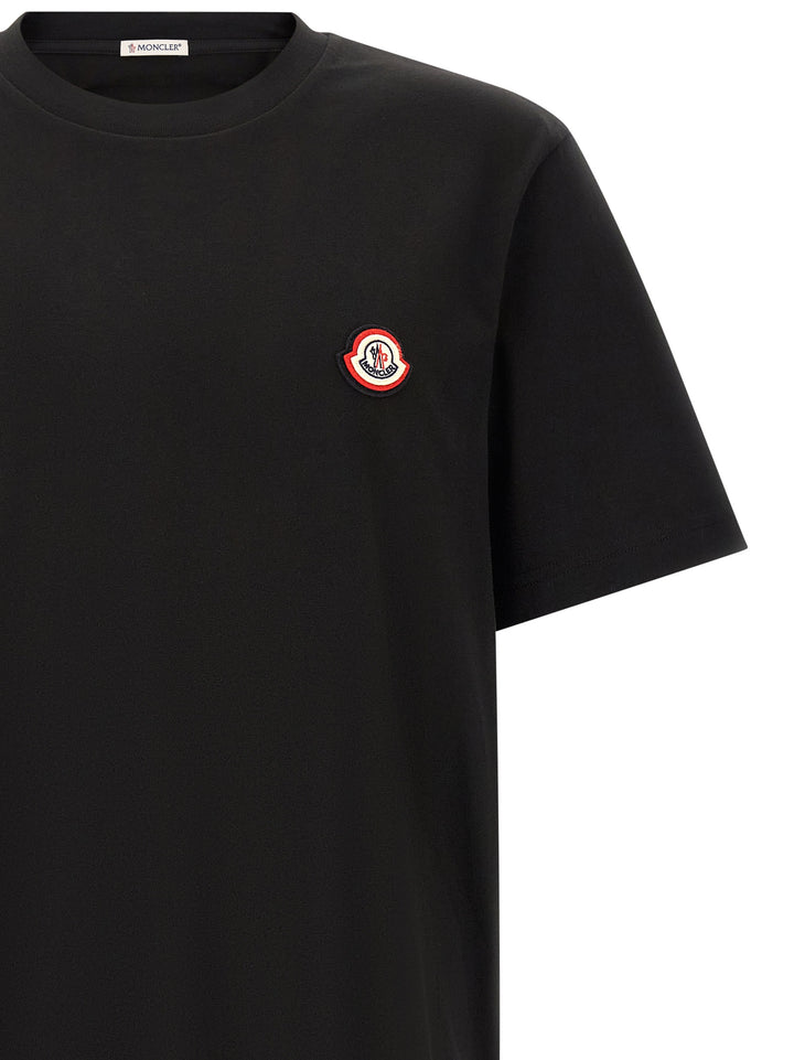 Moncler Tricolor Logo T shirt - Nero | 928602de2553d9aab4495d5bc5dcf59afac617f8