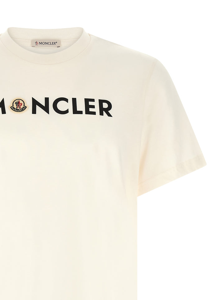 Moncler Logo Print T shirt - Bianco | b09e43c98db985c856ba7572f904902996f9e00a