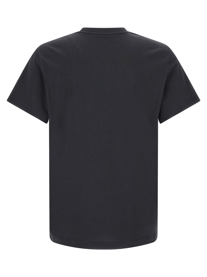 Moncler Front Logo Print T shirt - Blu | af500fd6ef1e391f0b2ea1974b77fd27410b668f