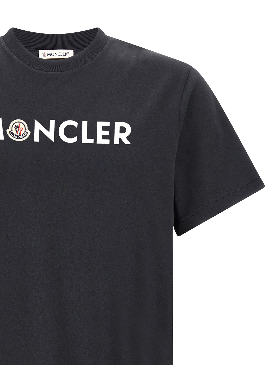 Moncler Front Logo Print T shirt - Blu | cdcaead152b71beec1ae2aec50753208c9380da9