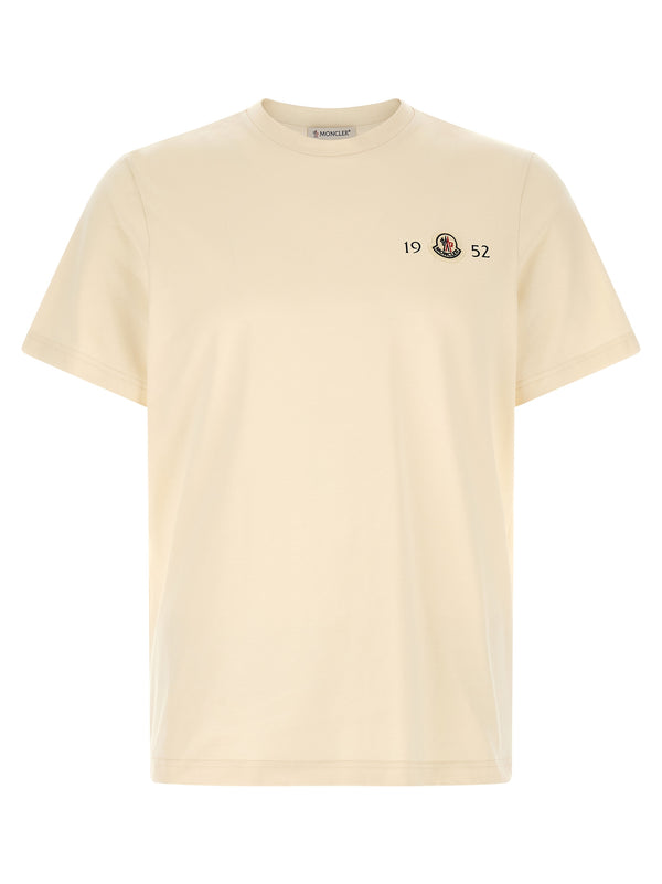 Logo Patch T Shirt Bianco