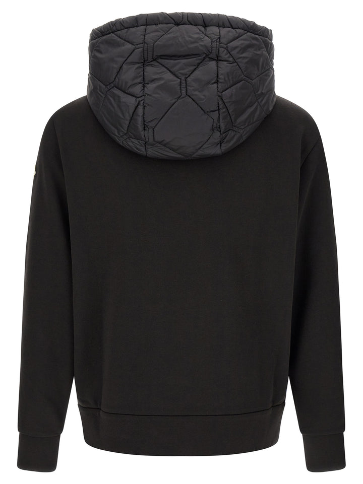 Moncler Hybrid Hoodie Maglioni - Nero | 26967cee9a53c5980edd579fc2484ab5d11a5410