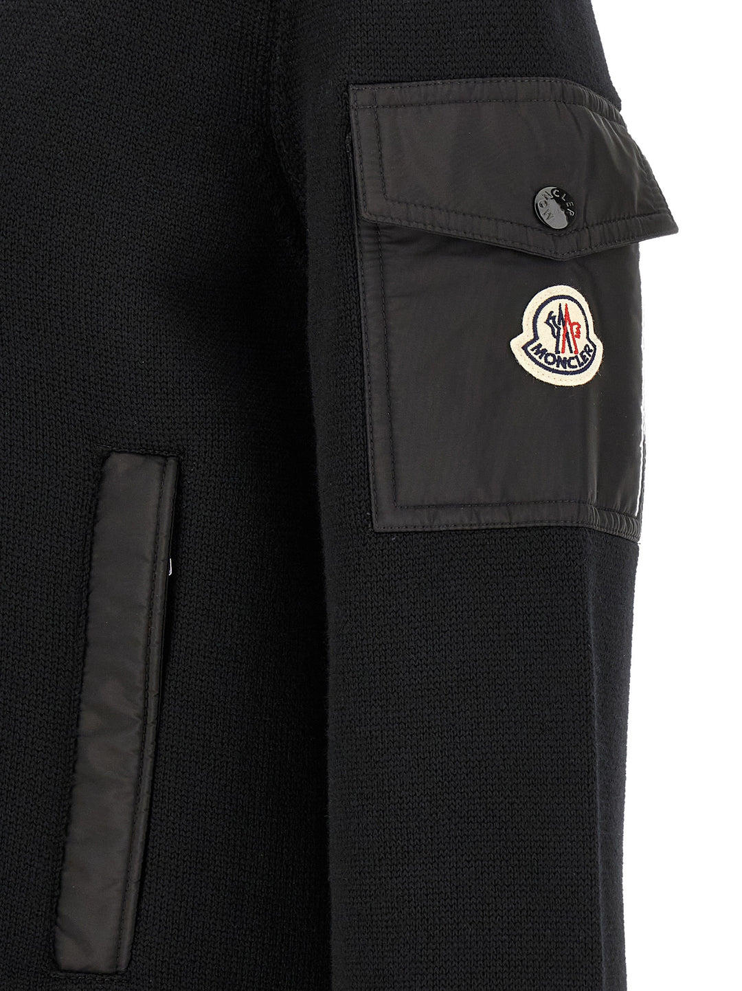 Moncler Padded Wool Zip-Up Maglioni - Nero | abfa1ab301a23a9dad85ade6408f627784a27e3f