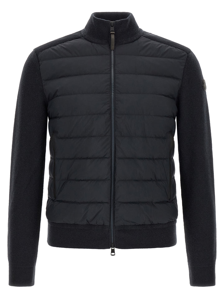 Moncler Padded Cardigan Maglioni - Blu | 0fb6df3bf1455a1bdd16938789904006518bad46