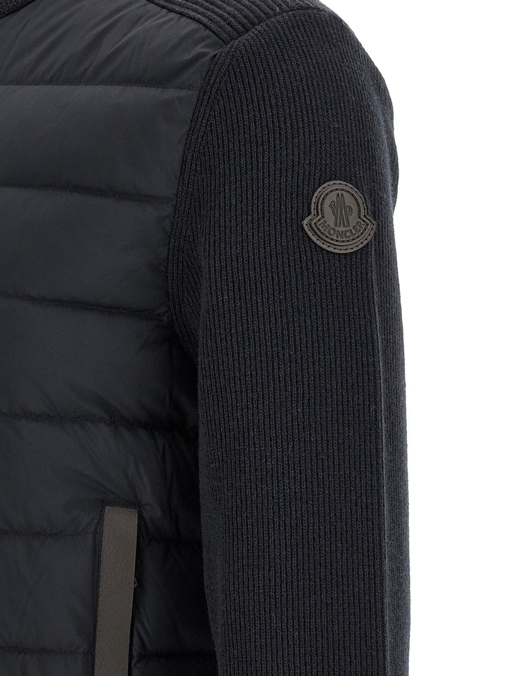 Moncler Padded Cardigan Maglioni - Blu | c778058110aedfcbb95241ae695a20c02b9e3f2a