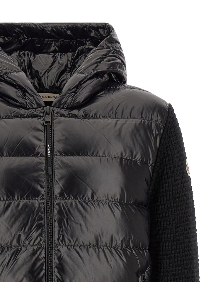 Moncler Cardigan With Front Padding Maglioni - Nero | c8a6f4339fcabe897f343a73d06e2e4fc1cdad7f